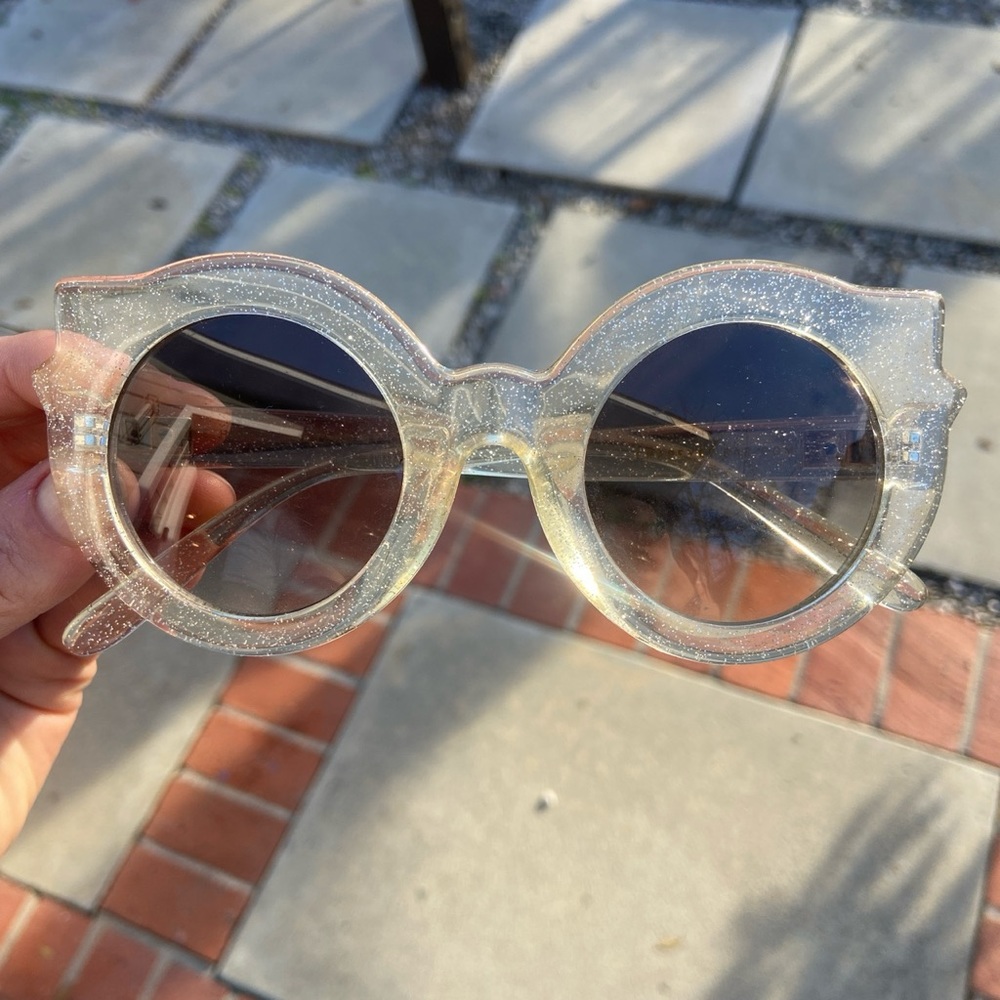 Crap Eyewear Hanoi Weekender Silver Sparkle Sunglasses
